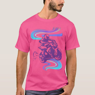 Motorcycle Motorcycles Motorbike Purple Whirl T-shirt
