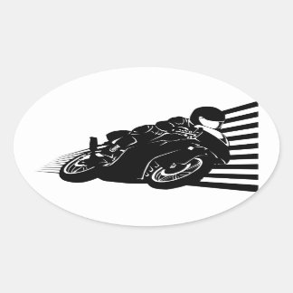 Motorcycle Ovale Sticker