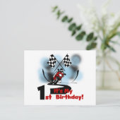 Motorcycle Racing 1e Verjaardag Tshirts en geschen Briefkaart (Staand voorkant)
