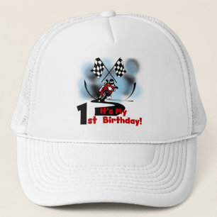 Motorcycle Racing 1e Verjaardag Tshirts en geschen Trucker Pet