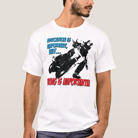 Motorcycle Racing & Education in shirt (Voorkant)