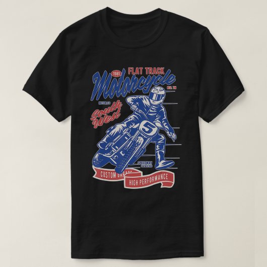 Motorcycle Retro Biker Rocker Fun T-shirt (Design voorkant)