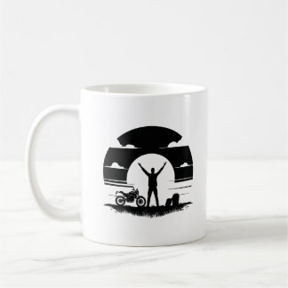 Motorcycle Rider Silhouette Mug Koffiemok