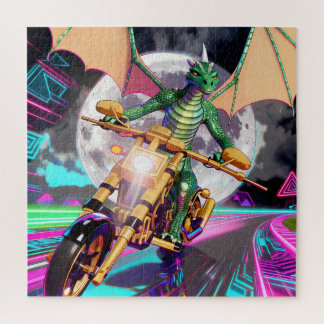 Motorcycle Riding Dragon Legpuzzel