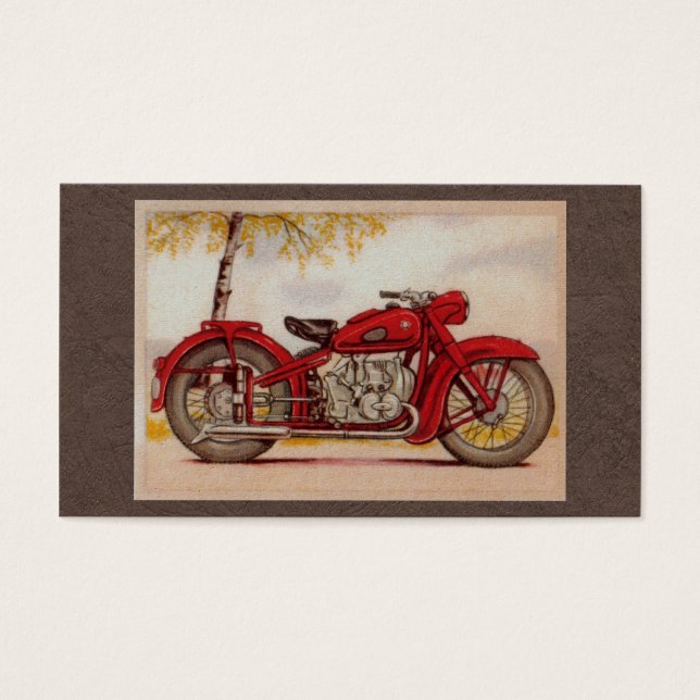 Motorcycle rouge vintage (Devant)