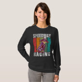 Motorcycle Speedway Racing Flat Track T-shirt (Voorkant volledig)