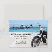 Motorcycle Strand 3,5" x 5" platte Save The Date k (Voorkant / Achterkant)
