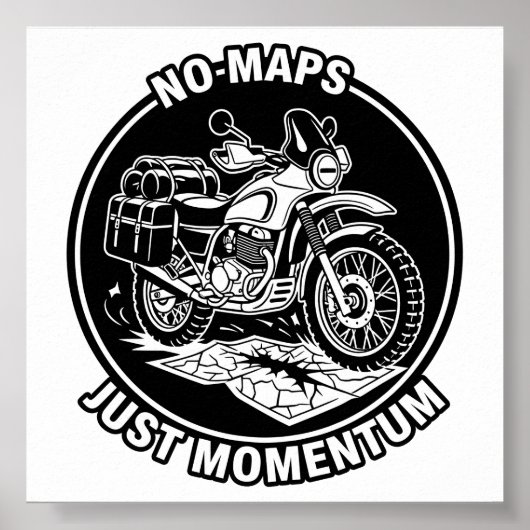 Motorcycle Touring Freedom Mindset Poster (Voorkant)