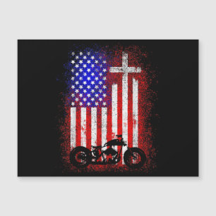 Motorcycle USA Flag Christelijk Geloof voor Bi