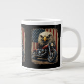 Motorcycle USA Flag Retro Biker Chopper Extra Grote Beker (Rechts)