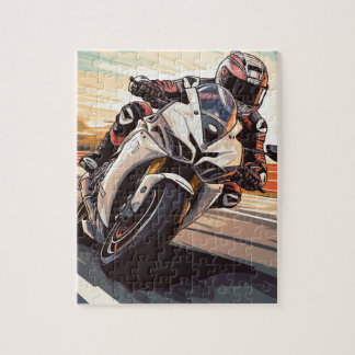 Motorcycles Racing Road Legpuzzel