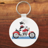 Motorcycling Dog Sleutelhanger (Voorkant)