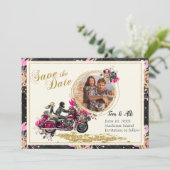 Motorcyclus De datum opslaan Kaart (Staand voorkant)