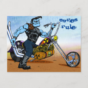 MOTORCYCLUSOGRES REGEL DE AFVALLANDEN BRIEFKAART
