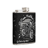 Motorcyle Biker Best Man Monogram Heupfles (Rechts)