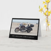 Motorcyle par la Beach Carte de Sympathie pour Bik (Fleur jaune)
