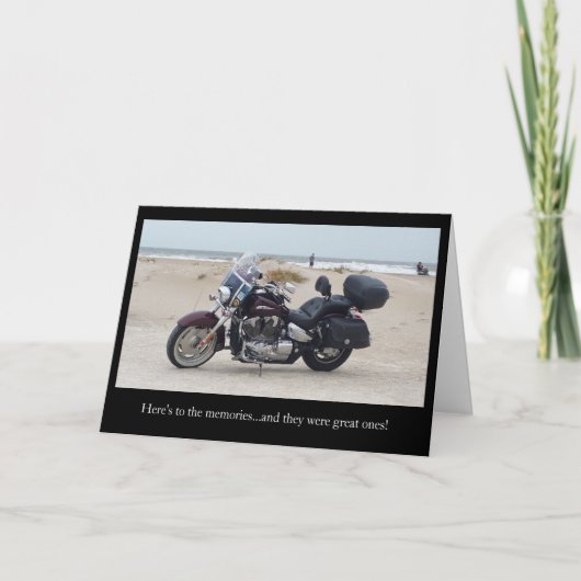 Motorcyle par la Beach Carte de Sympathie pour Bik (Devant)