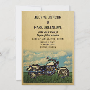 Motorcyle Wedding Invitation Biker Party Kaart