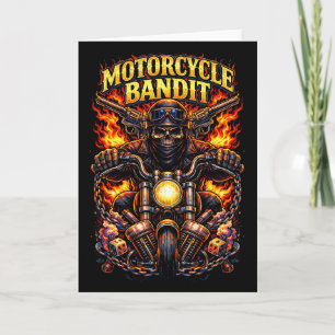 Motorfiet Bandiet Feestdagen Kaart