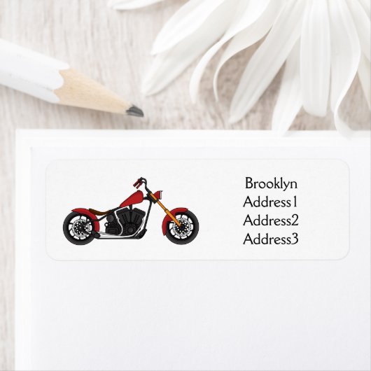 Motorfietafbeelding met snijder etiket (Insitu)