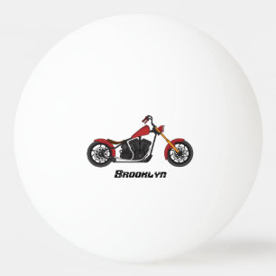 Motorfietafbeelding met snijder pingpongballen