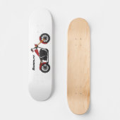 Motorfietafbeelding met snijder skateboard (Voorkant)