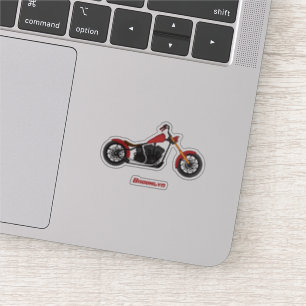 Motorfietafbeelding met snijder sticker