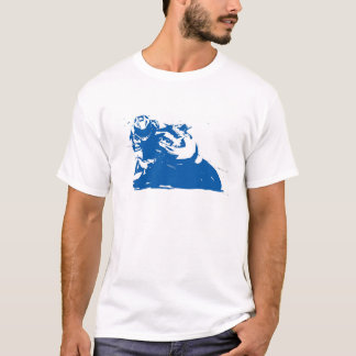 Motorfietblauw T-shirt