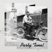 motorfiets 1920s Birthday Kaart (Voorkant / Achterkant)