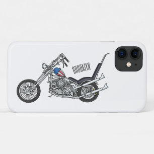 Motorfiets 1950 cartoon, afbeelding iPhone 11 hoesje
