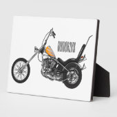 Motorfiets 1950 cartoon, afbeelding fotoplaat (Zijkant)