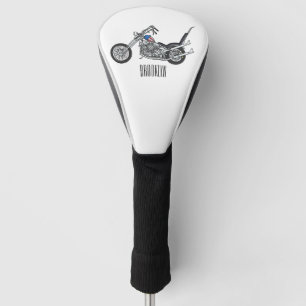 Motorfiets 1950 cartoon, afbeelding golfheadcover
