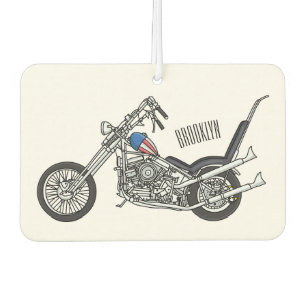 Motorfiets 1950 cartoon, afbeelding luchtverfrisser