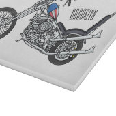 Motorfiets 1950 cartoon, afbeelding snijplank (Hoek)