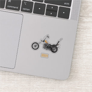 Motorfiets 1950 cartoon, afbeelding sticker