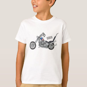 Motorfiets 1950 cartoon, afbeelding t-shirt