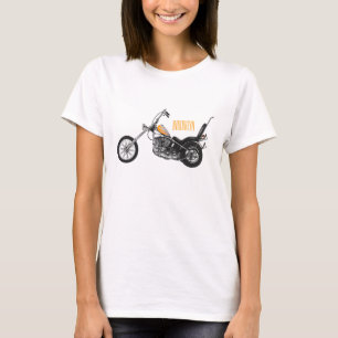 Motorfiets 1950 cartoon, afbeelding t-shirt