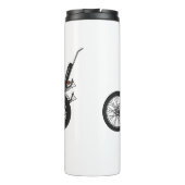 Motorfiets 1950 cartoon, afbeelding thermosbeker (Achterkant)