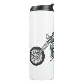 Motorfiets 1950 cartoon, afbeelding thermosbeker (Gedraaid links)