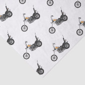 Motorfiets 1950 cartoon, afbeelding tissuepapier (Detail)