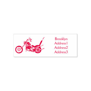 Motorfiets 1950 cartoon, afbeelding zelfinktende stempel