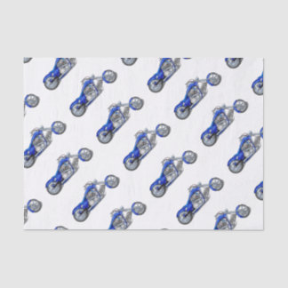 Motorfiets 1 - blauw tissuepapier