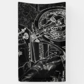 Motorfiets 1 bnrcnm spandoek (Verticaal)