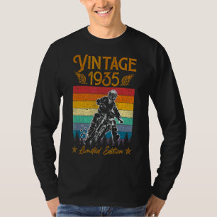 Motorfiets 87th Birthday Mannen 1935 Biker Mo T-shirt