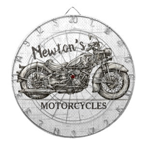 motorfiets - Aangepaste NAAM - Biker Garage Dartbord