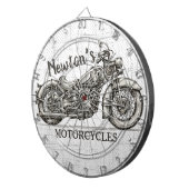 motorfiets - Aangepaste NAAM - Biker Garage Dartbord (Voorkant Rechts)