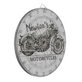 motorfiets - Aangepaste NAAM - Biker Garage Dartbord (Voorkant Links)