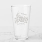 motorfiets - Aangepaste NAAM - Biker Garage Glas (Achterkant)