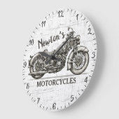 motorfiets - Aangepaste NAAM - Biker Garage Grote Klok (Hoek)
