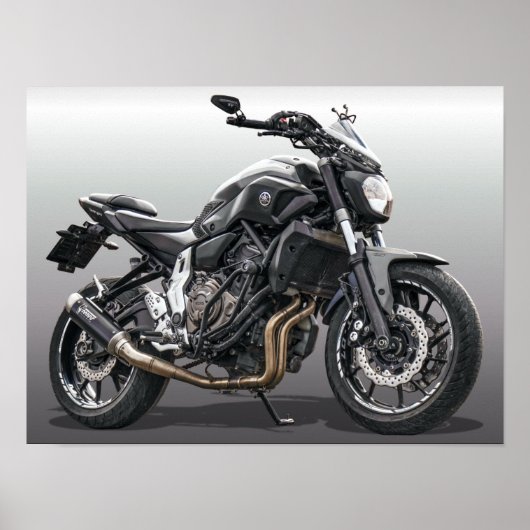 Motorfiets - Bald Bike Poster (Voorkant)